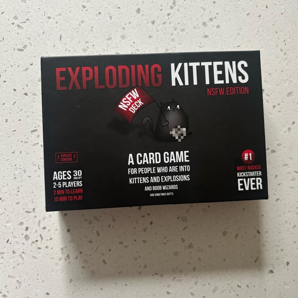 Exploding Kittens NSFW Edition Card Adult Game Night NWOT